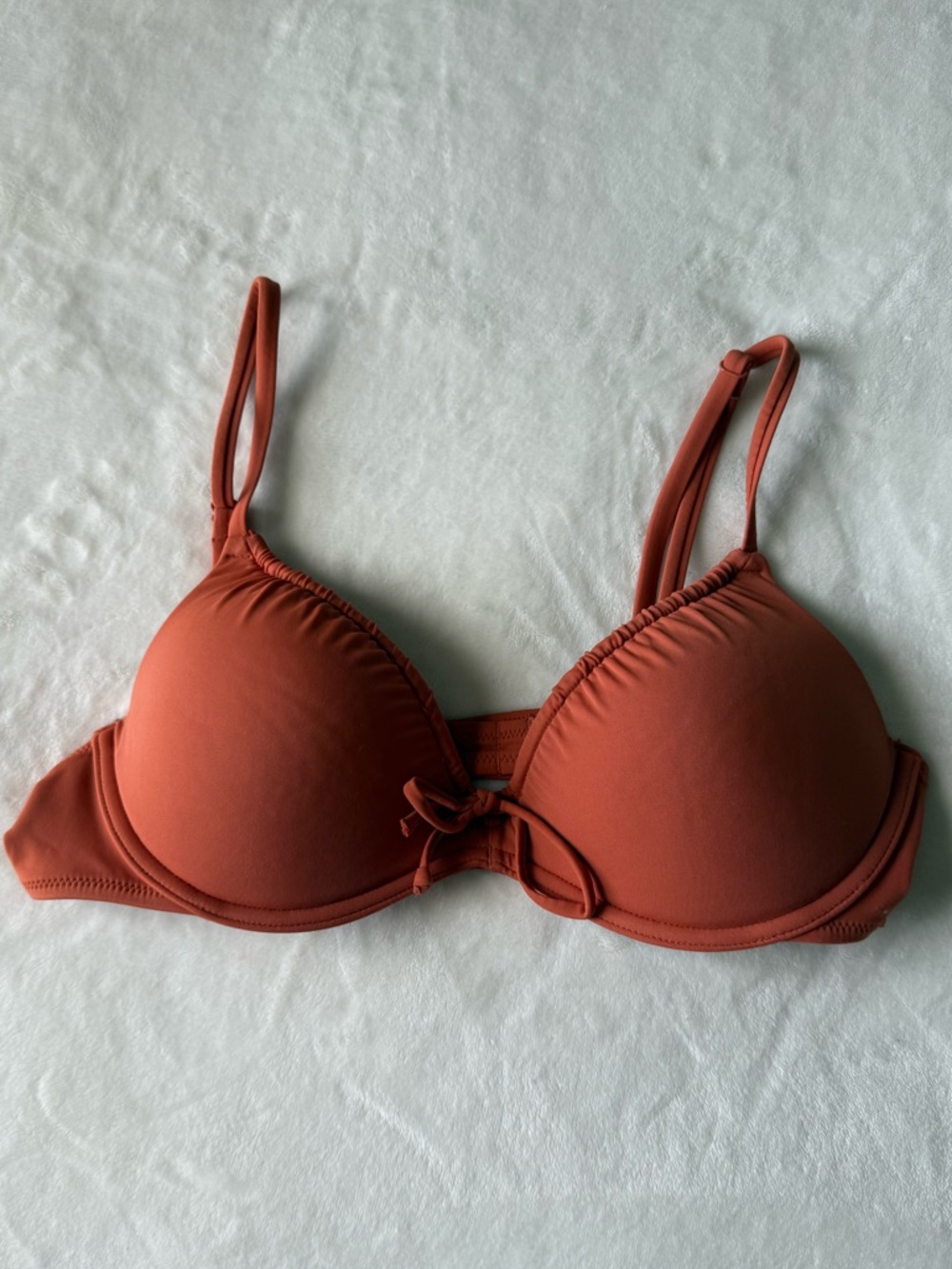 PINK Victoria's Secret Rustic Burnt Orange Push Up Bikini Top Medium